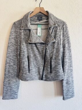 NWT | Market & Spruce | Elissa French terry moto jacket | L